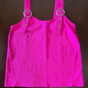 Hot pink summer metal detail tank size XL‎